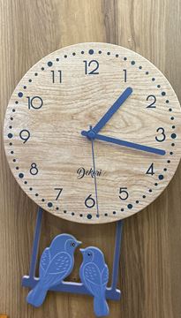 Picture of SWEET BIRDS CLOCK BLUE